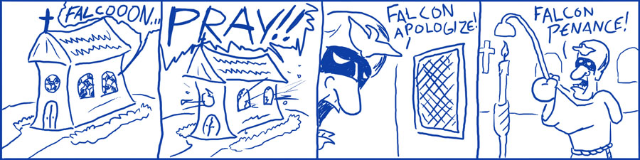 Captain Falcon at Church