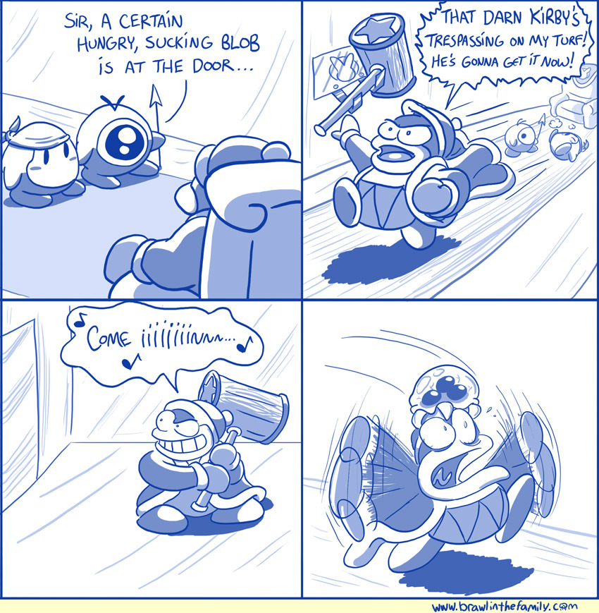 Elsewhere, Kirby is trying out his new Power Beam.