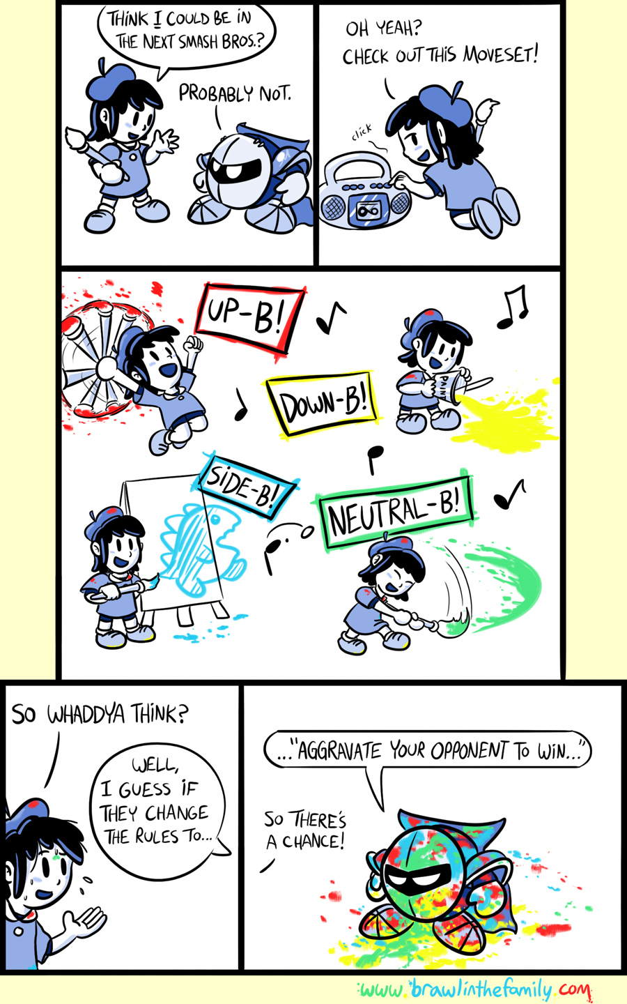 Even if they changed the rules to that, Meta Knight would still win constantly with his neutral-B.