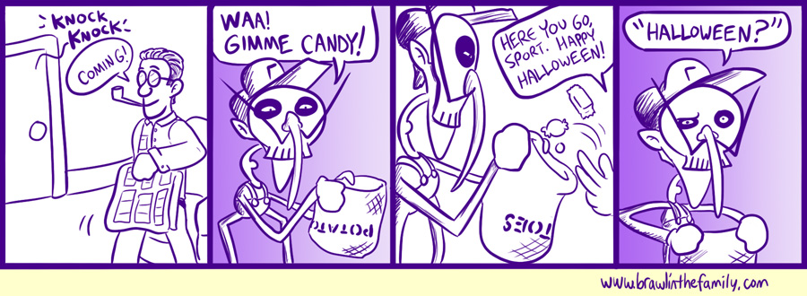 Scaring children, taking candy, egging houses--it's just another regular day for Waluigi.