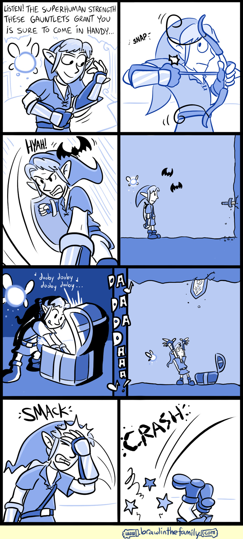 When Link tries to catch a fairy in a bottle while wearing these things, it isn't pretty.