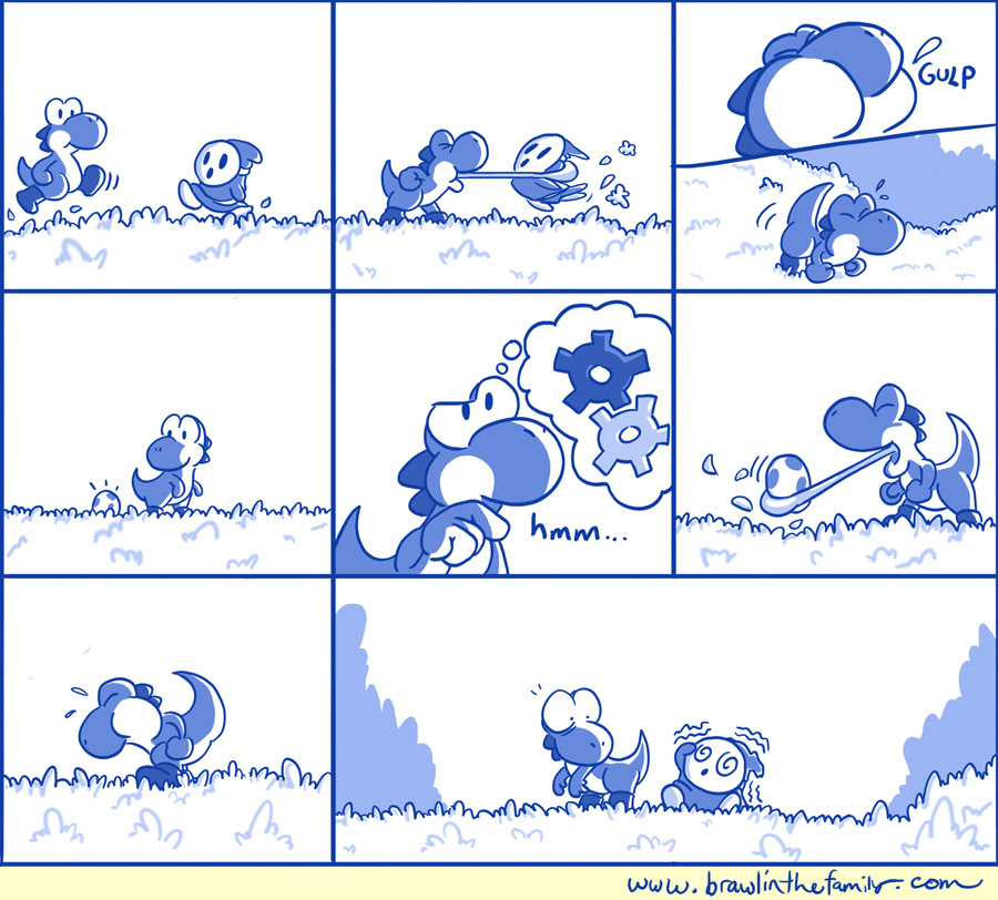 It's even worse when he eats omelettes.