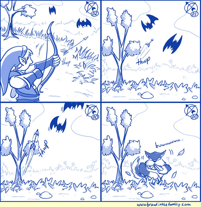 Better stop laughing Wolfos--Link's still got plenty of bombs...