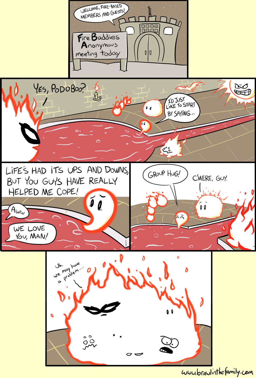 This wasn't as disastrous as the ''Fire-and-Ice Baddies Anonymous'' group hug, at least...