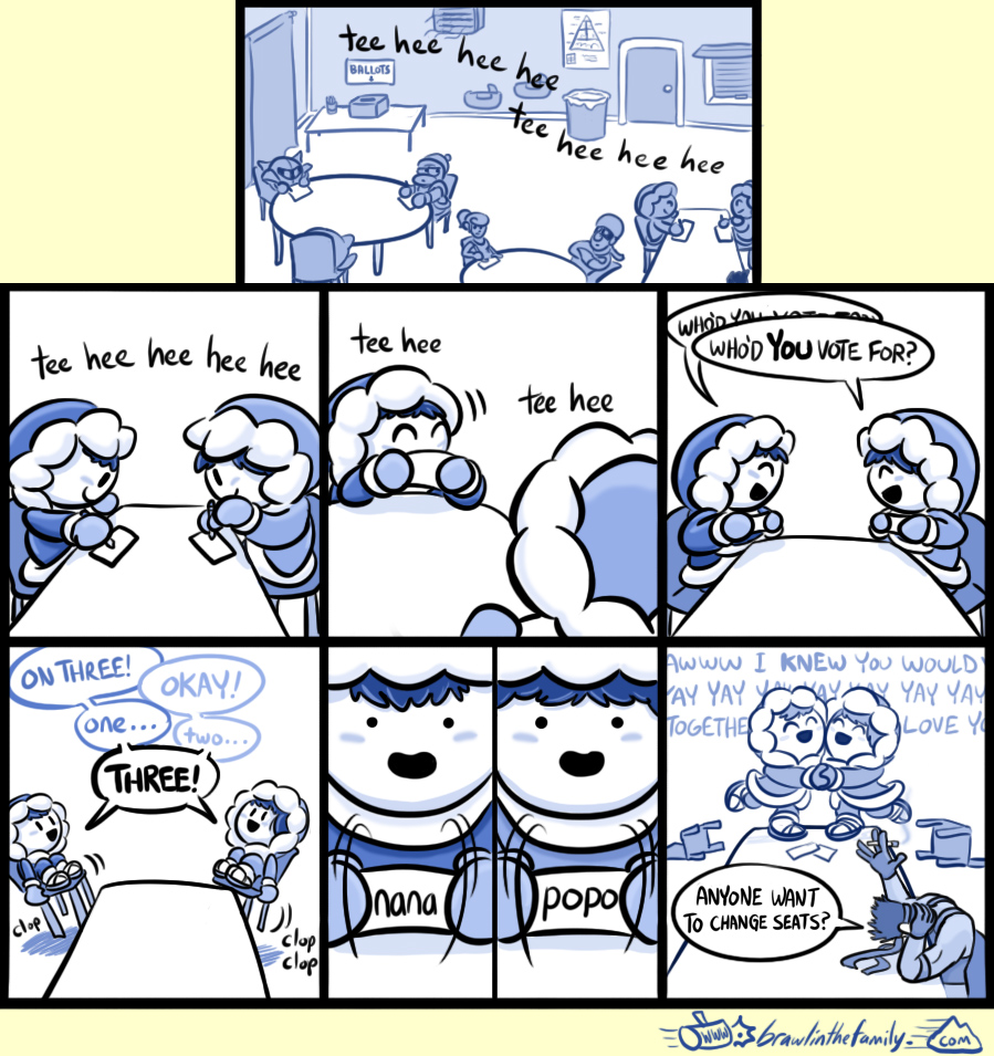 Popo and Nana were happy to switch seats with Snake.